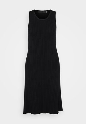 Vero Moda Tall, VMSTEPHANIE O NECK DRESS  - Strikkjoler - black
