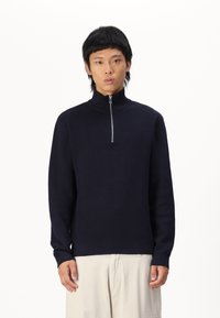 Jack & Jones PREMIUM JPRBLAMILANO HALF ZIP - Pulóver - night sky
