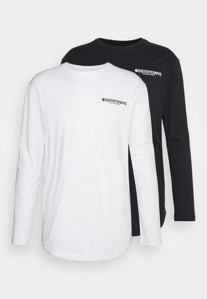 2 PACK UNISEX - Maglietta a manica lunga - black/white