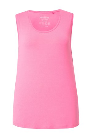 Ulla Popken, GROSSE GRÖSSEN BREIT TRÄGER RUNDHALS SEITENSCHLITZ -QUALITÄT - Débardeur - pink