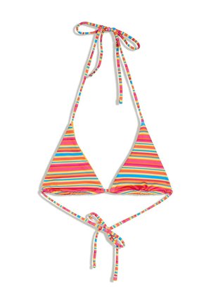 Bershka, STRIPED HALTER BIKINI TOP - Bikinitop - light pink