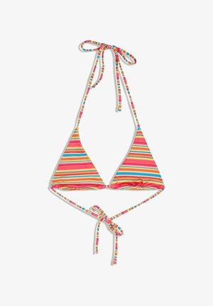 Bershka, STRIPED HALTER BIKINI TOP - Bikinitop - light pink