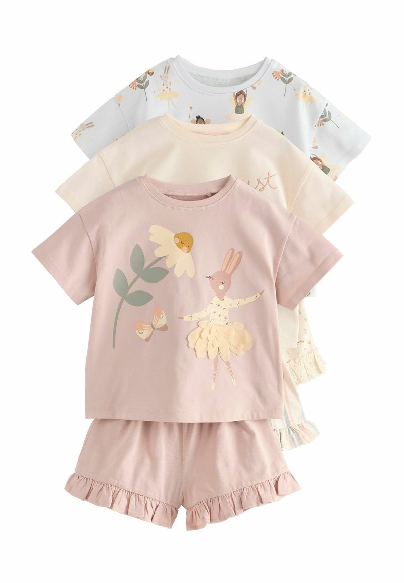 Next - REGULAR FIT - SET 3 PACK  - Kratke hlače - pink bunny, Povečajte