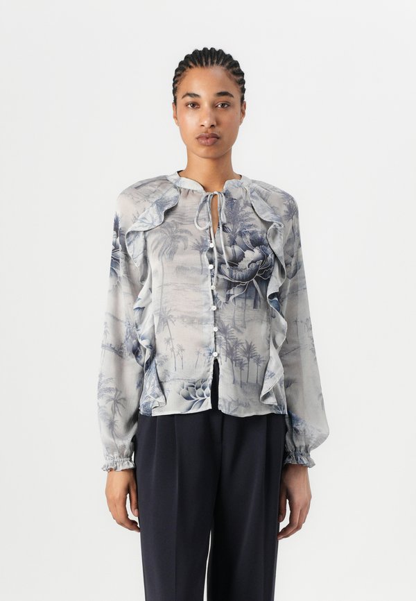 NEW JOSETTE - Button-down blouse - indigo tropical