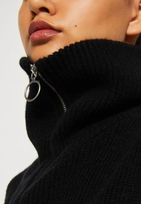 VILA VIRIL HALF ZIPPER- NOOS - Pulover - black