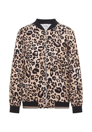 Cecil, LIGHT BLOUSON WITH ZIPPER AND LEOPARD PRINT - Giubbotto Bomber - urban taupe