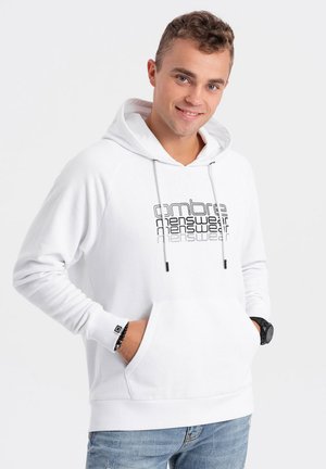 Ombre HOODED - Kapuzenpullover - white