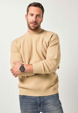 STRUCTURE RAGLAN LONG SLEEVES - Strickpullover - cork brown