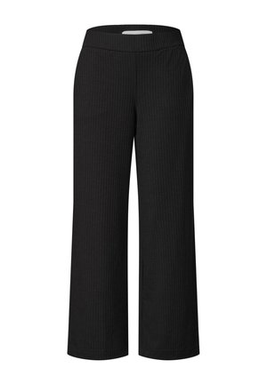 Street One Studio, WIDE LEG HOSE IN RIPPSTRUKTUR - Pantalon classique - black