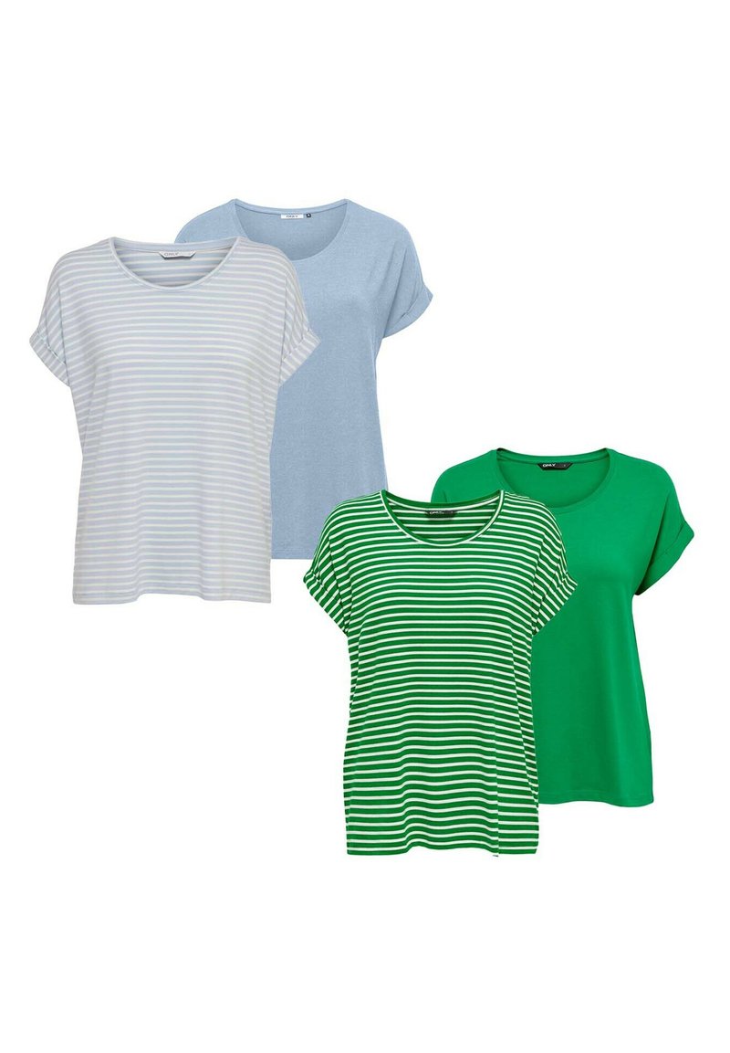 ONLY MOSTER 4 PACK - T-shirt basic - cashmere jolly green