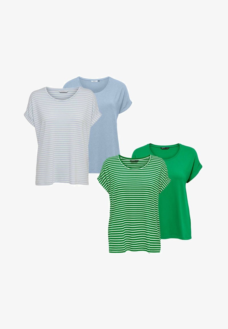 ONLY MOSTER 4 PACK - T-shirt basic - cashmere jolly green