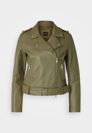 BOSS, SAMELI - Veste en cuir - dark green