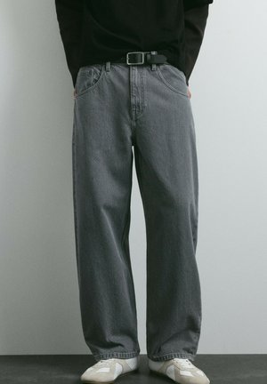 PULL&BEAR, BARREL - JEANS - Jean baggy - dark grey