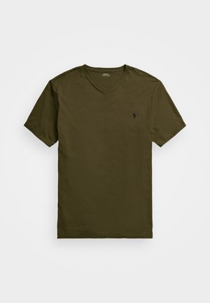 JERSEY V-NECK T-SHIRT - Basic T-shirt - company olive