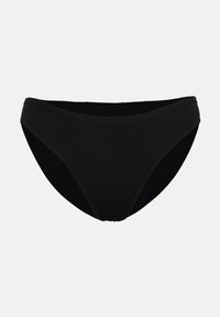 Μαύρο γυναικείο seamless εσώρουχο μπικίνι με απλή ελαστική μέση και λεία υφή για άνετη εφαρμογή.