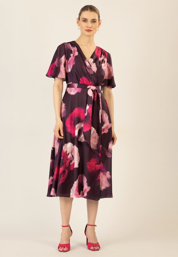 MIDI - Freizeitkleid - pflaume multicolor