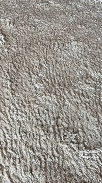 Teksturerte, fluffy beige teppe med et bølgete mønster, med varierende høyder på haugene og en myk finish. Passer for å øke komfort og varme.