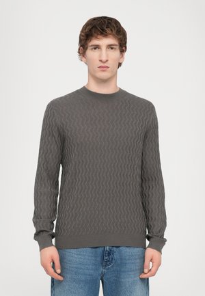 Armani Exchange Jumper - dark gull zig zag
