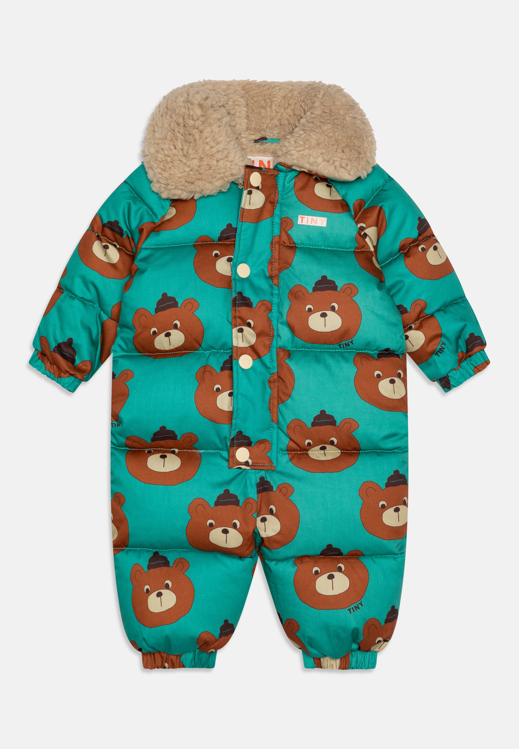 TINYCOTTONS BABY BEARS PADDED OVERALL UNISEX - Skipak - emerald