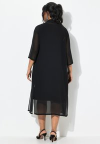 Ulla Popken LONGLINE OPEN SHAPE 3/4 SLEEVE  - Chaqueta fina - black