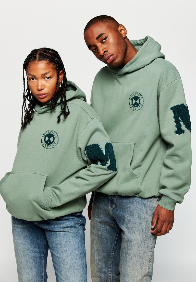 Multiply Apparel TEAM Hoodie dark forest strike washed/dark green