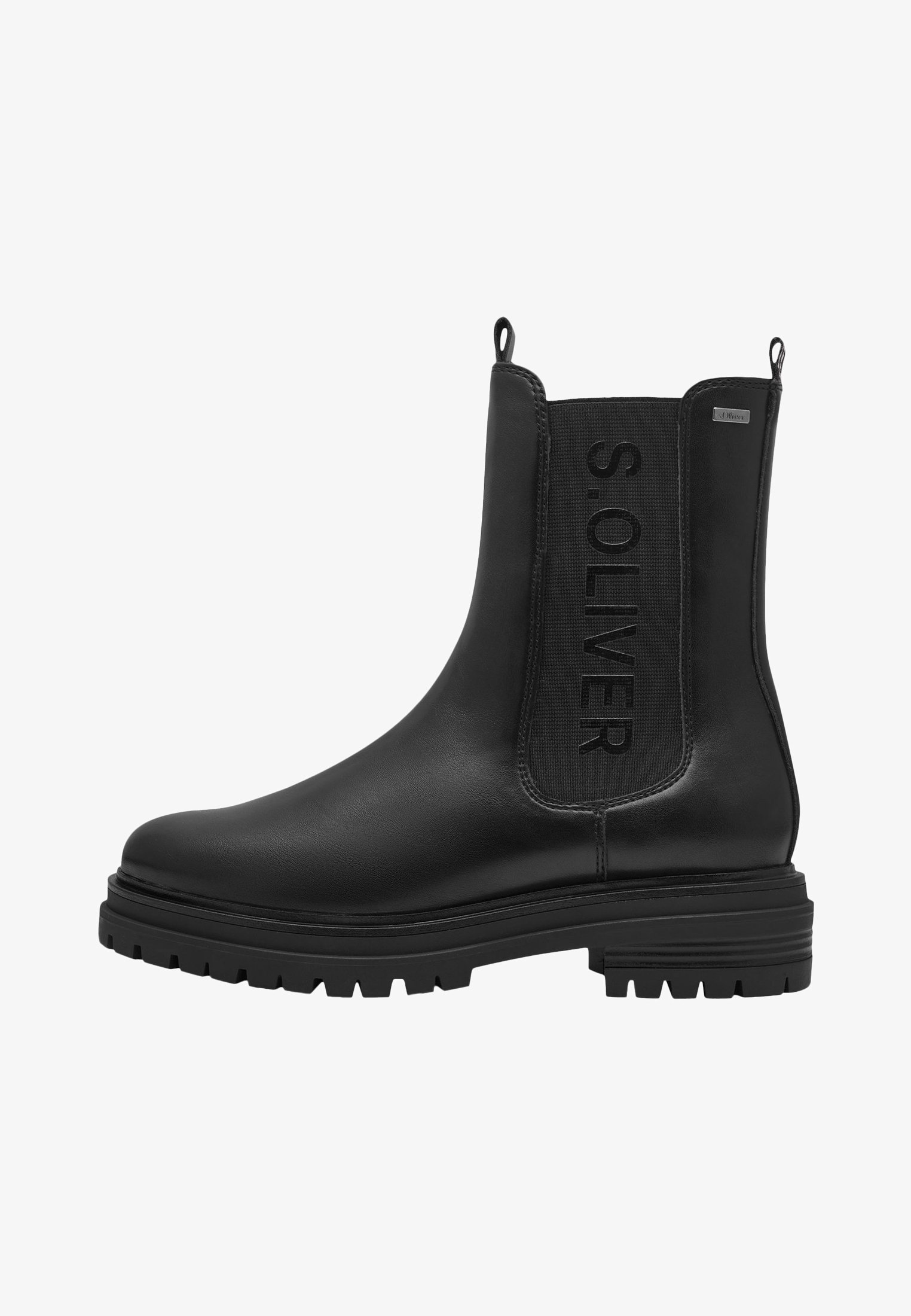 S Oliver Plateauzool Boots Enkellaarsjes Met Plateauzool Black/zwart