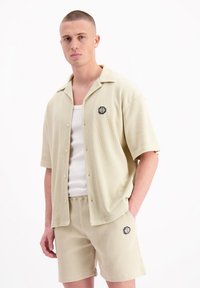 Black Bananas MONOGRAM WAFFLE - Overhemd - beige