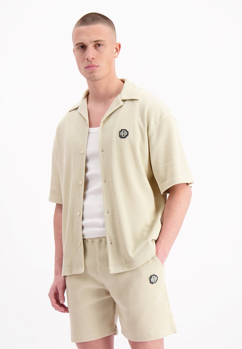 Black Bananas MONOGRAM WAFFLE - Overhemd - beige
