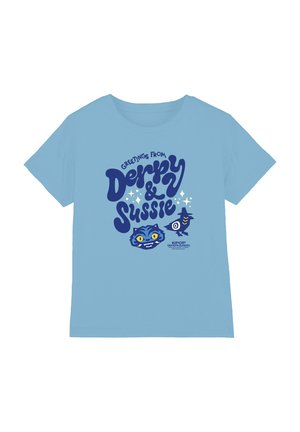 NETFLIX, KPOP DEMON HUNTERS DERPY AND SUSSIE ICONS UNISEX - Print T-shirt - light blue