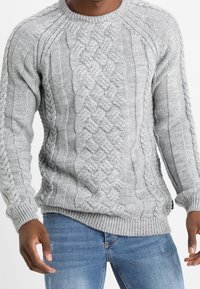 Pier One Strickpullover - mottled light grey