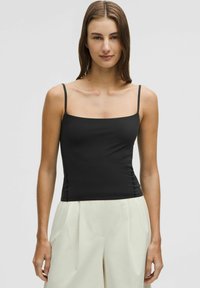 NULU SPAGHETTI-STRAP ADJUSTABLE CAMI TANK - Tops - black