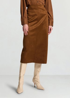 Calliope TINTA UNITA - Jupe trapèze - tabacco