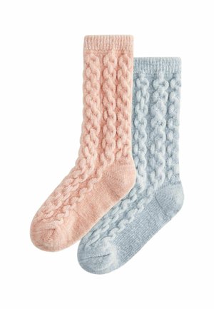 COSY CABLE  2 PACK  REGULAR FIT - Sokken - pink grey