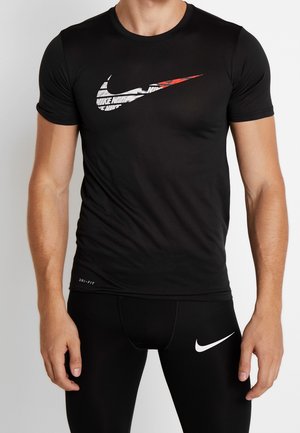 T-shirt con stampa - black