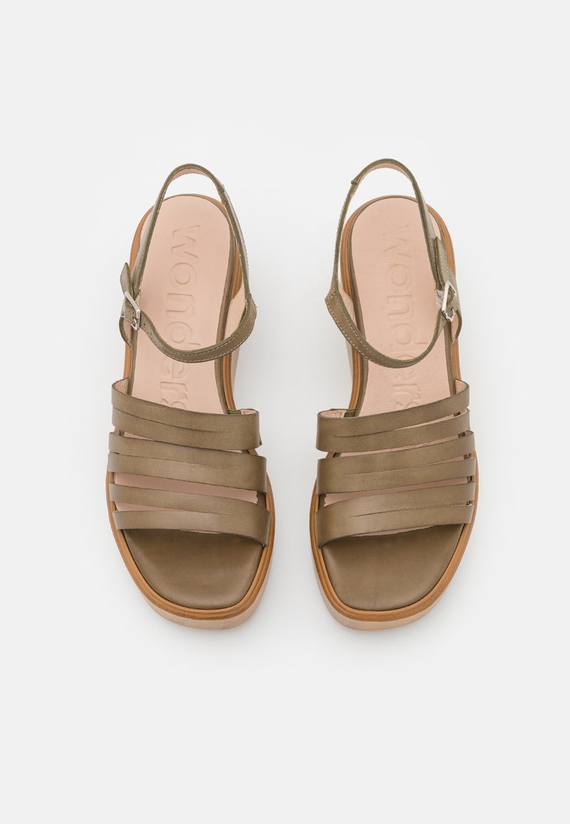 Damen Sneaker | WONDERS BLOCK Clogs oil/grün - FL81178 Damen Sneaker | WONDERS BLOCK Clogs oil/grün - FL81178