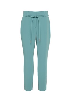 s.Oliver BLACK LABEL MIT GÜRTELSCHLAUFEN - Chino - petrol