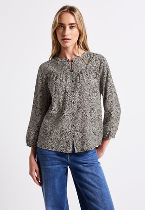 STRUKTUR MIT LEO-MUSTER - Blouse - beige