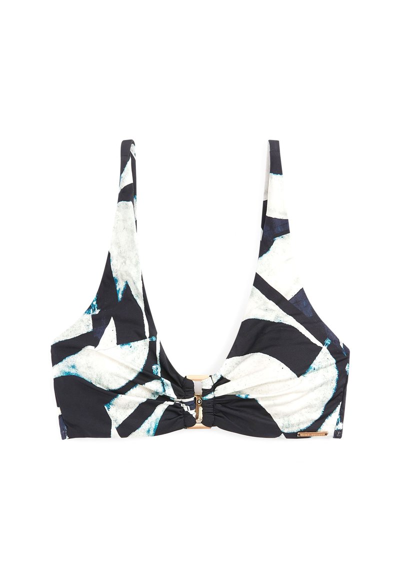 Mint Velvet MINT VELVET NAVY BLUE UNDERWIRED HARDWARE BIKINI TOP