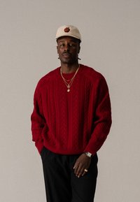 BLKVIS CABLE - Trui - merlot