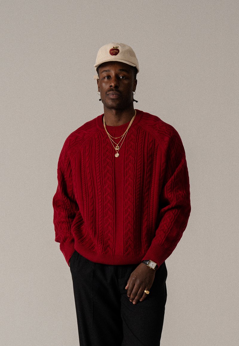 BLKVIS CABLE - Trui - merlot