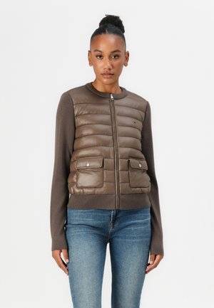 PADDED MIX JACKET - Light jacket - hot coco