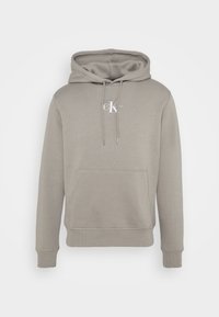 Calvin Klein Jeans - NEW ICONIC ESSENTIAL HOODIE - Sweater - elephant skin Miniatuurafbeelding 1