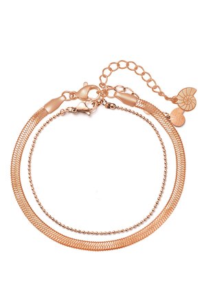 SNAKE AND BEAD SET OF 2 - Bracelet - rose gold-coloured