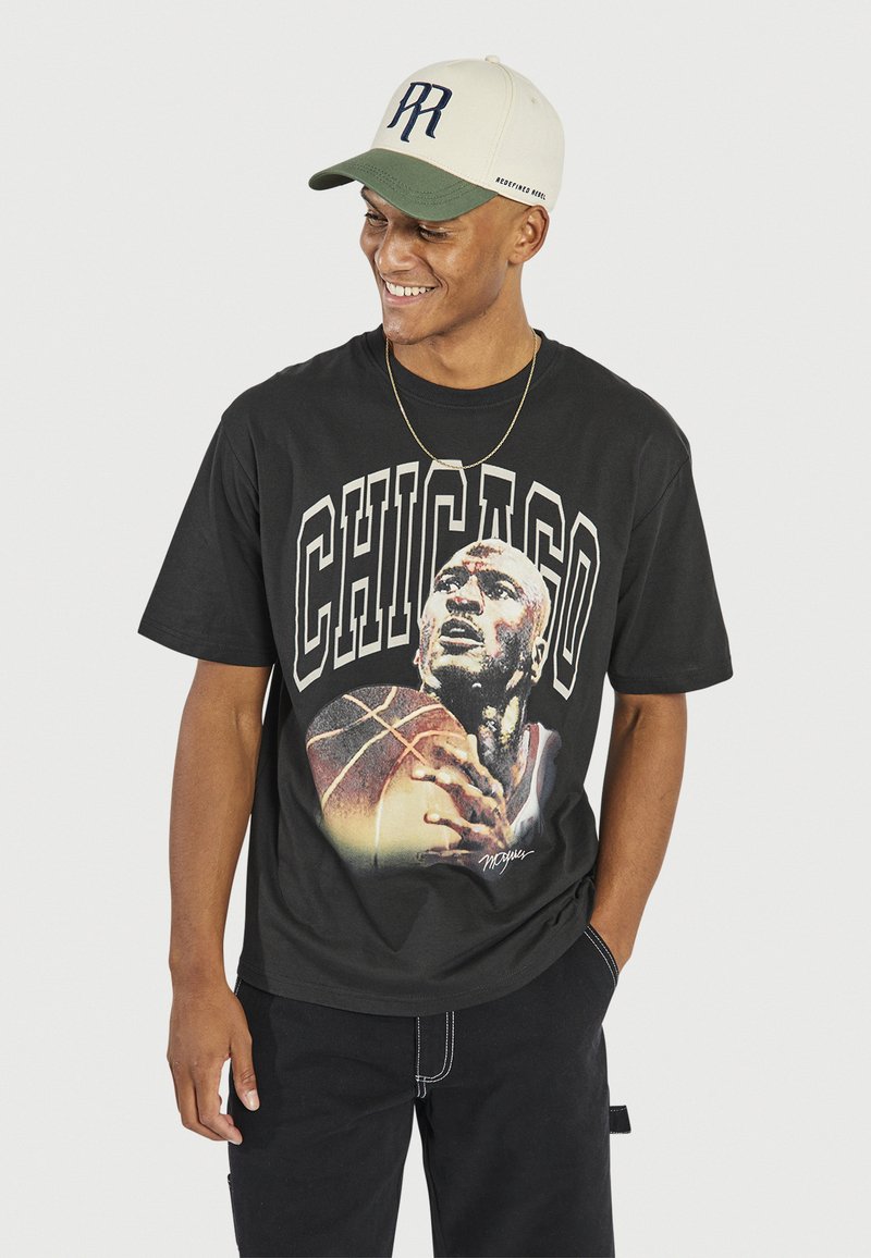 Redefined Rebel MATEO TEE - Majica kratkih rukava s printom - black