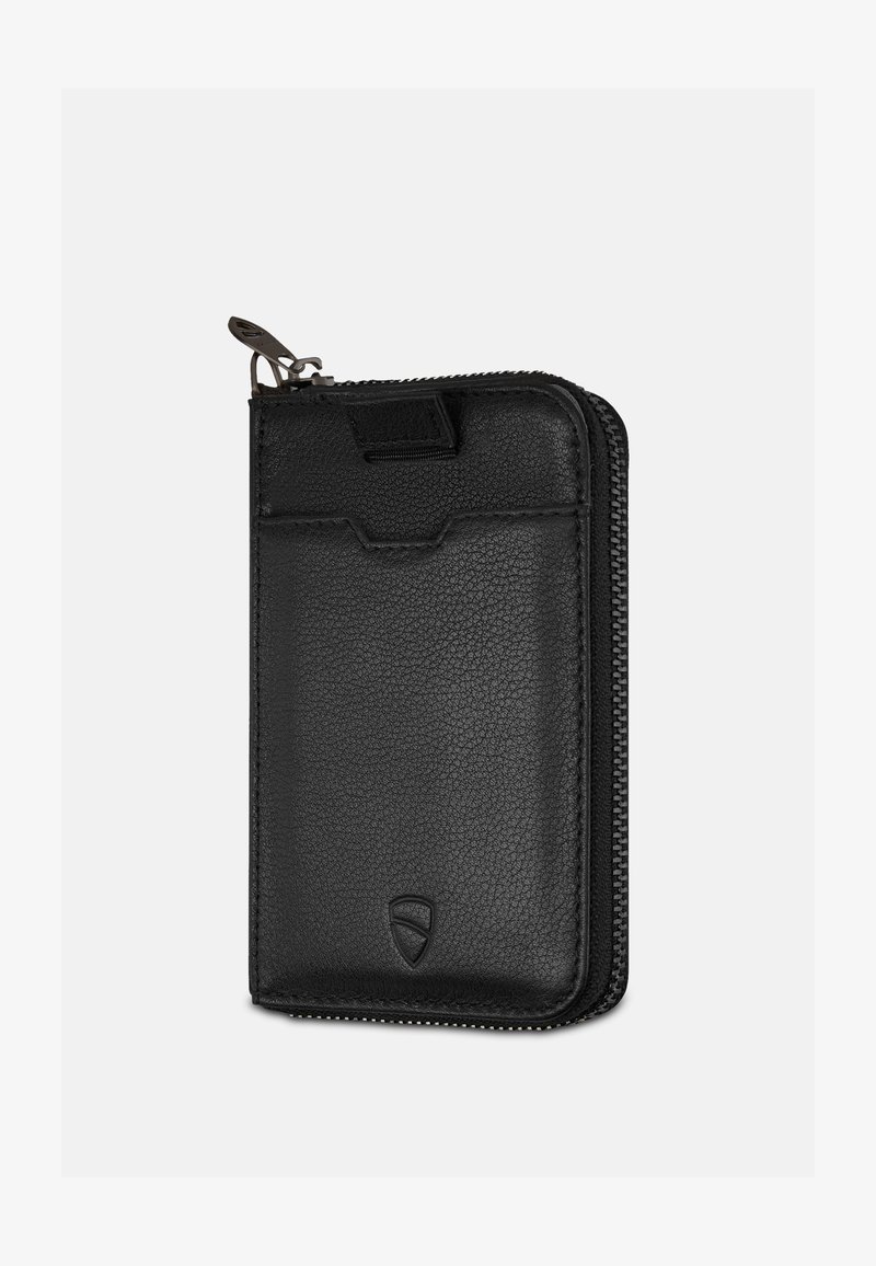 Vaultskin NOTTING HILL RFID Slim Leather Zipper Wallet and Card Holder for Men – Premium Bifold Card Holder with Quick Access Strap (Black Vaultskin NOTTING HILL RFID Slim Leather Zipper Wallet and Card Holder for Men – Premium Bifold Card Holder with Quick Access Strap (Black