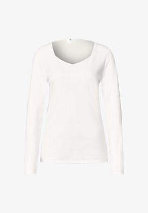 Street One, LANGARM SHIRT MIT CARRÉ AUSSCHNITT - Longsleeve - off white