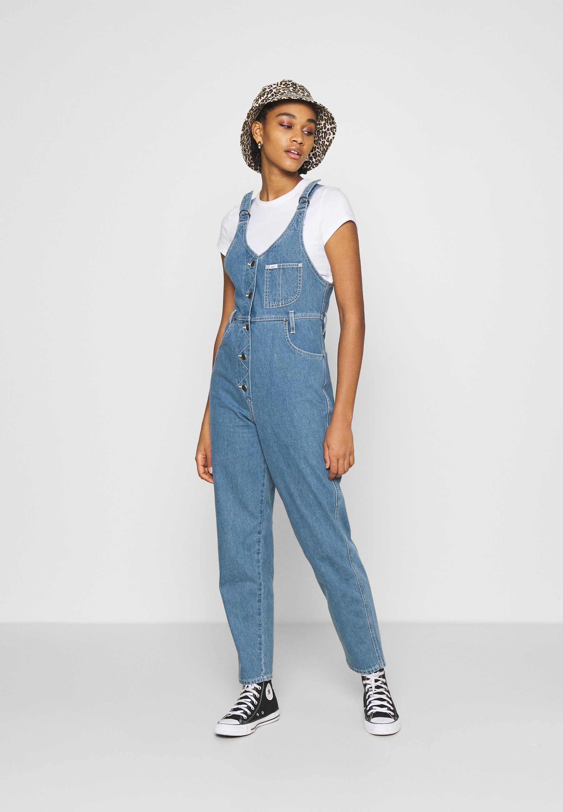 Lee MOM BIB - Dungarees - blue denim 