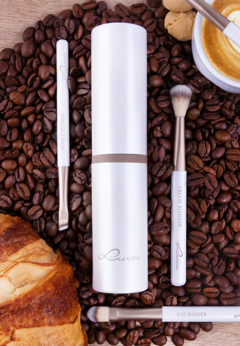 Damen Teint | Luvia Cosmetics TRAVEL SET Pinsel-Set cream white/coffee brown/offwhite - PP66157 Damen Teint | Luvia Cosmetics TRAVEL SET Pinsel-Set cream white/coffee brown/offwhite - PP66157