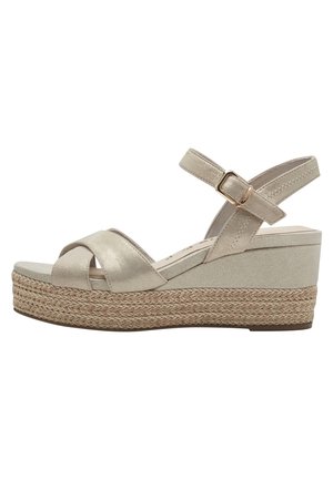 Sandalias con plataforma - champagne