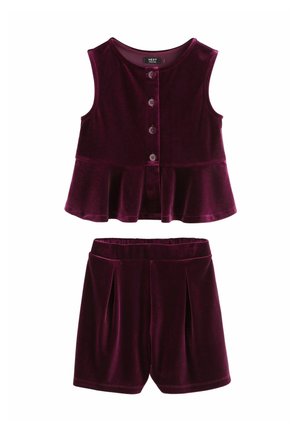 REGULAR FIT SET - Lühikesed püksid - burgundy red